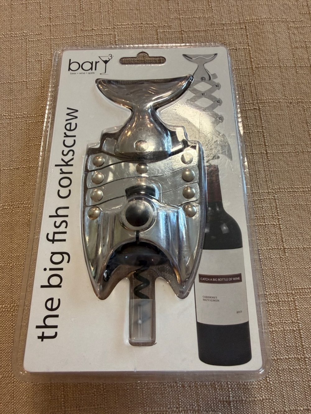 The Big Fish Corkscrew - Silver Fish-Shaped Wine Opener New